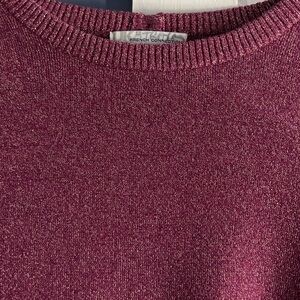 Maroon & Gold Glitter Sweater